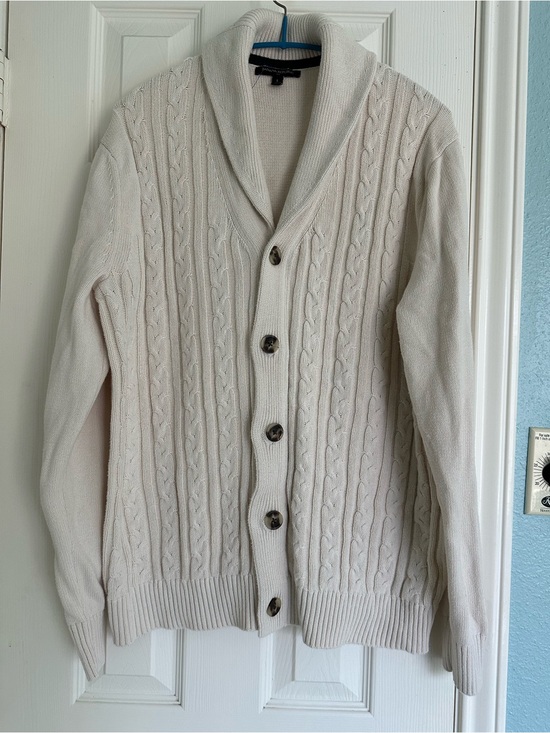 Banana Republic Other - Banana Republic shawl collar cardigan cable knit pattern off-white color Large